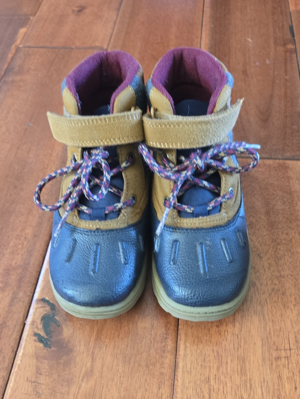 Carter's Navy and Mustard Kids Lace-Up Ankle Boots